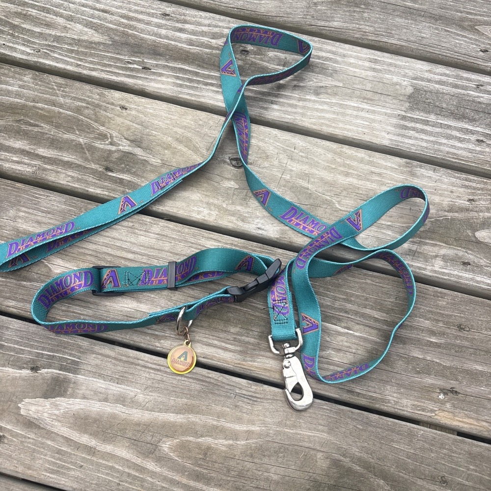 Vintage 1996 Dog Collar and Leash Arizona Diamondbacks old logo